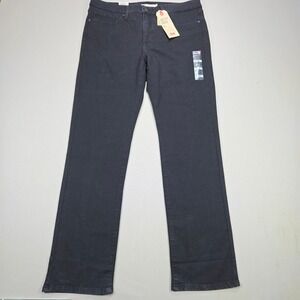 Levi Strauss 314 Shaping Straight Black Jeans Women's‎ Size 32x32 Mid Rise